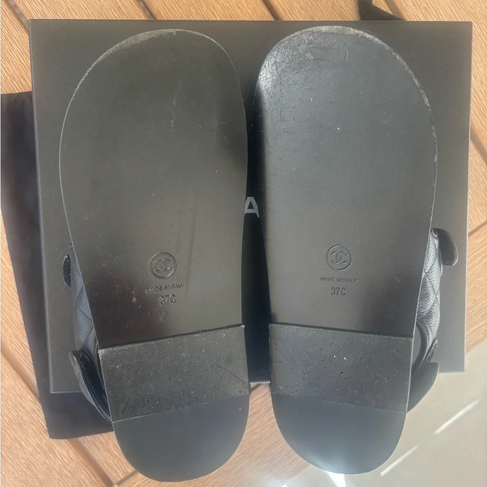 Chanel Quilted Dad Sandals - Sz 37 - Picture 7 of 11